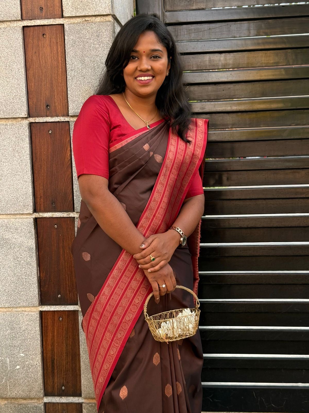 5058c43f-e7cb-4cae-9f6f-e81604d1b0b7 Kamakshi (Soft silk) - Kaapi Brown - Image 1