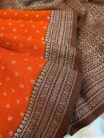 Sivakami (Semi silk) - Rust Orange - Image 3