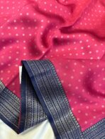 Sivakami (Semi silk) - Hot pink - Image 3