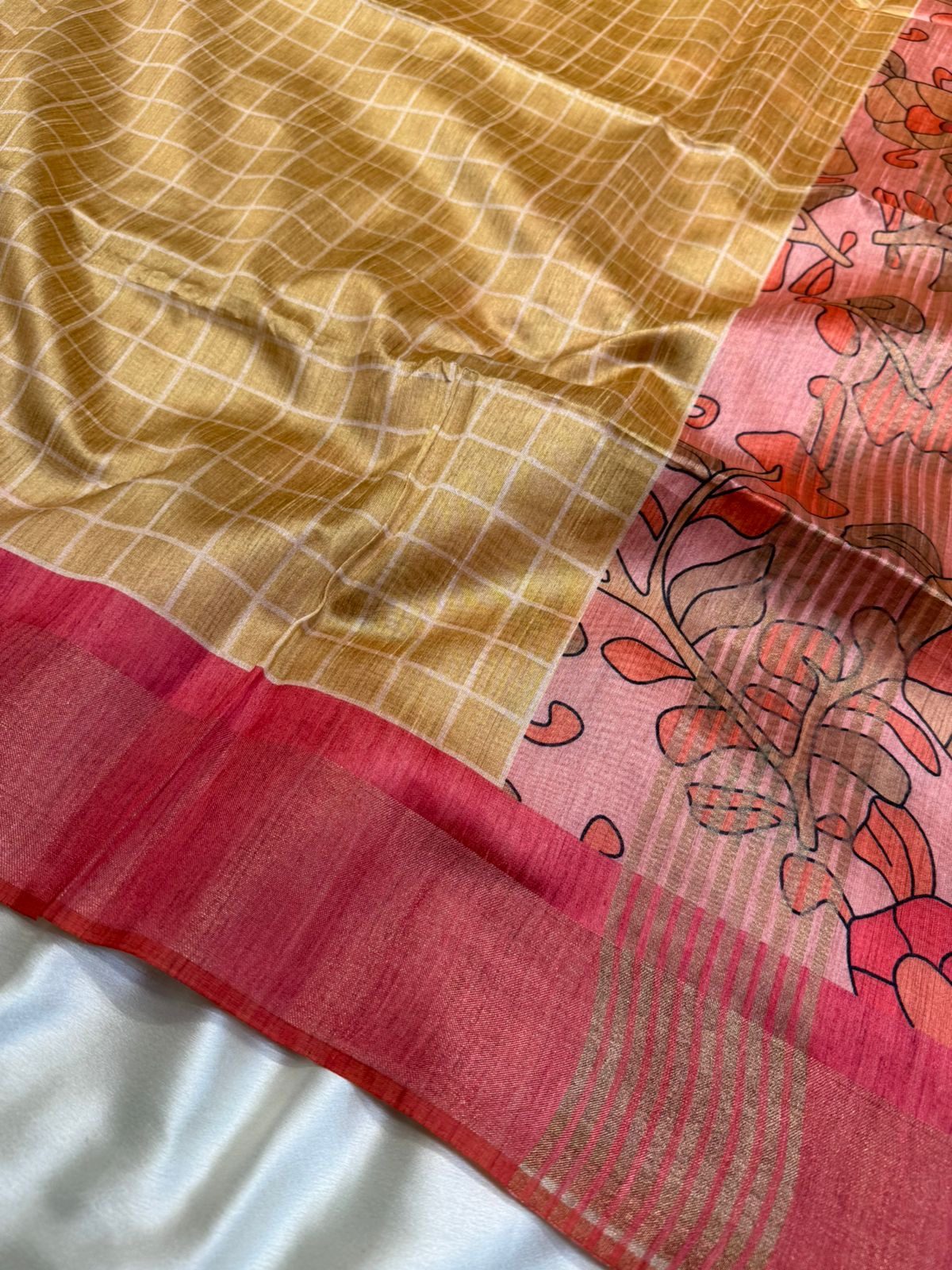 5e91e4f1-90d1-4256-aaf2-d6cdab216f37 Semi Tussar silk - SY008 - Image 1