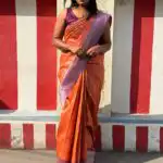Sundhari (Semi silk) - Orange