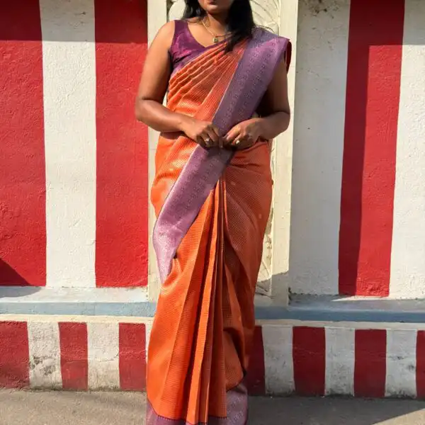 Sundhari (Semi silk) - Orange