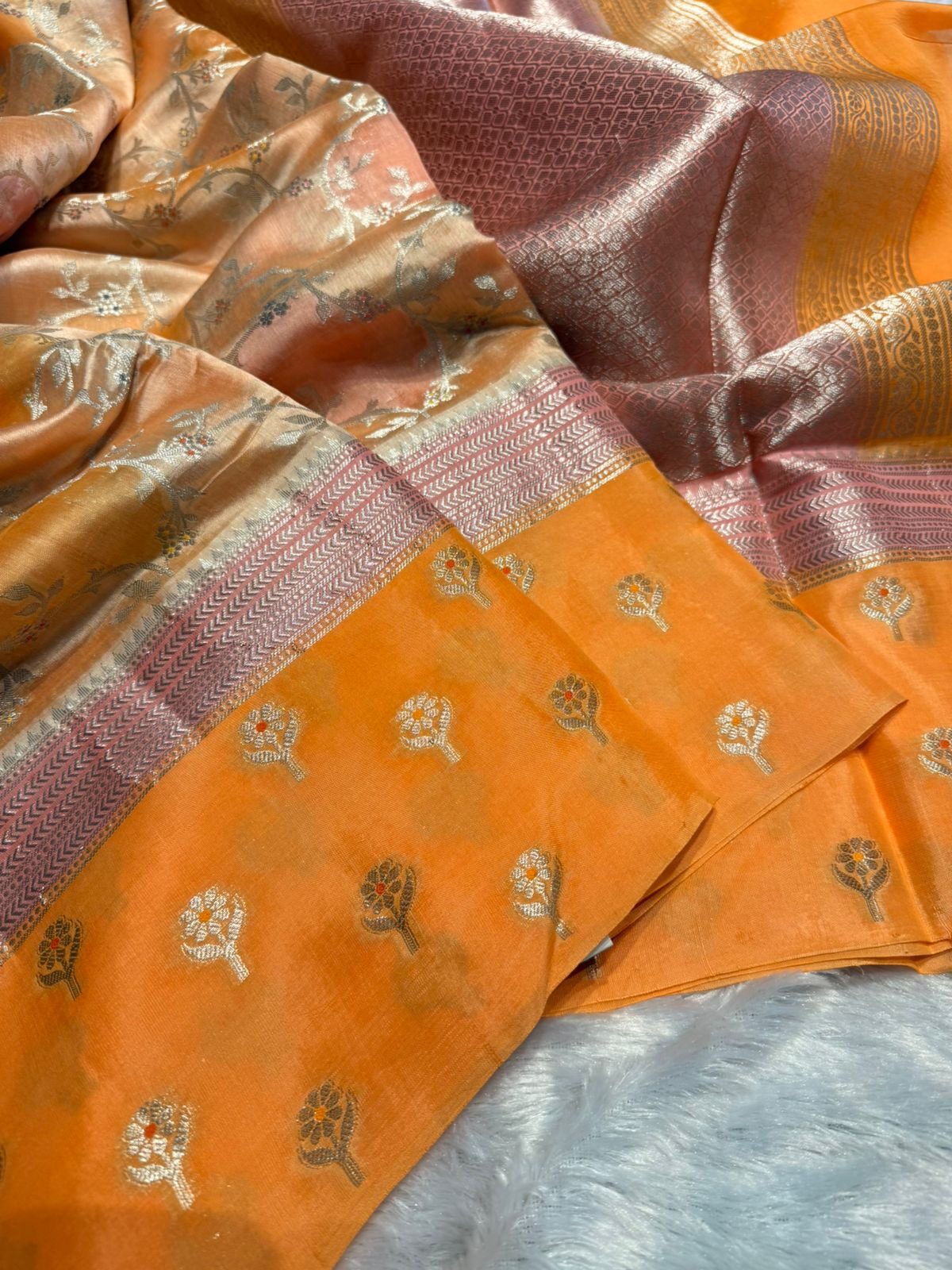 75a3fc24-6546-44eb-ac2e-26fbf4fec53e Meher (Banaras soft silk) - Marigold - Image 1