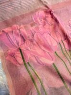 Hello Spring ( Muga cotton) - Baby pink - Image 3