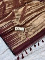 Athmika (Raw tissue silk) - Kaapi brown - Image 5