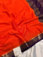 Mangala Varnam (Mysore crepe silk) - Rust Orange - Image 4