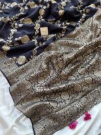 Sindhooram (Viscose Raw silk) - Navy