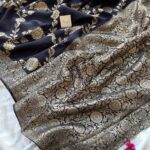 Sindhooram (Viscose Raw silk) - Navy