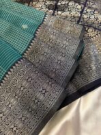 Sundhari (Semi silk) - Teal - Image 4