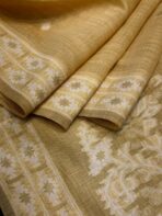 Pallavi (Muga - Jamdani) - Mustard - Image 2