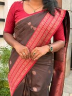 Kamakshi (Soft silk) - Kaapi Brown - Image 3