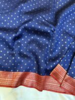 Sivakami (Semi silk) - Royal blue - Image 3
