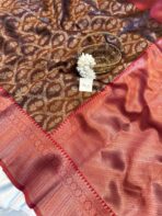 Manjari (Semi silk) - Burnt coffee brown - Image 2