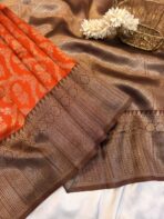 Manjari (Semi silk) - Rust Orange