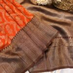 Manjari (Semi silk) - Rust Orange