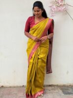 Sivakami (Semi silk) - Golden mustard