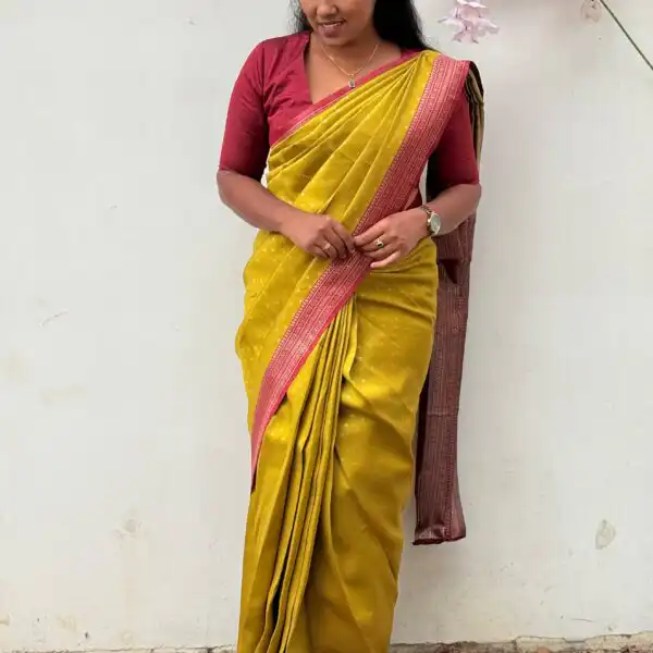 Sivakami (Semi silk) - Golden mustard