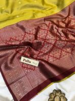 Sundhari (Semi silk) - Lime green - Image 5