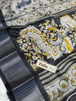 Smrithi (Dola silk) - Grey Black - Image 2
