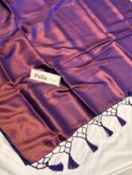 Banarasi soft silk in Purple - Image 2