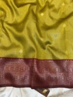 Sundhari (Semi silk) - Lime green - Image 3