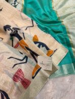 Warli whisperers (Cotton) - Sea Green