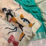 Warli whisperers (Cotton) - Sea Green