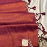 Banarasi soft silk in Wine