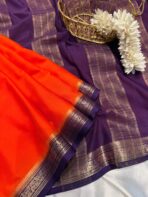 Mangala Varnam (Mysore crepe silk) - Rust Orange