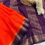 Mangala Varnam (Mysore crepe silk) - Rust Orange