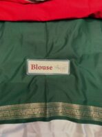 Mangala Varnam (Mysore crepe silk) - Vermilion red - Image 6