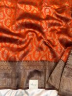Manjari (Semi silk) - Rust Orange - Image 3