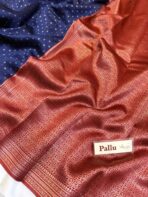 Sivakami (Semi silk) - Royal blue - Image 5