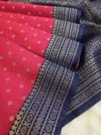 Sivakami (Semi silk) - Hot pink - Image 4