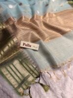 Swapnam (Silk cotton) - Aqua blue - Image 5