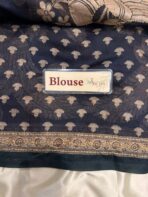 Vinmaya (Chanderi cotton) - Navy - Image 4