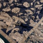 Vinmaya (Chanderi cotton) - Navy