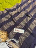 Mangala Varnam (Mysore crepe silk) - Parrot green - Image 5