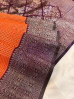 Sundhari (Semi silk) - Orange - Image 3