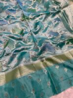 Meher (Banaras soft silk) - Sky blue - Image 3