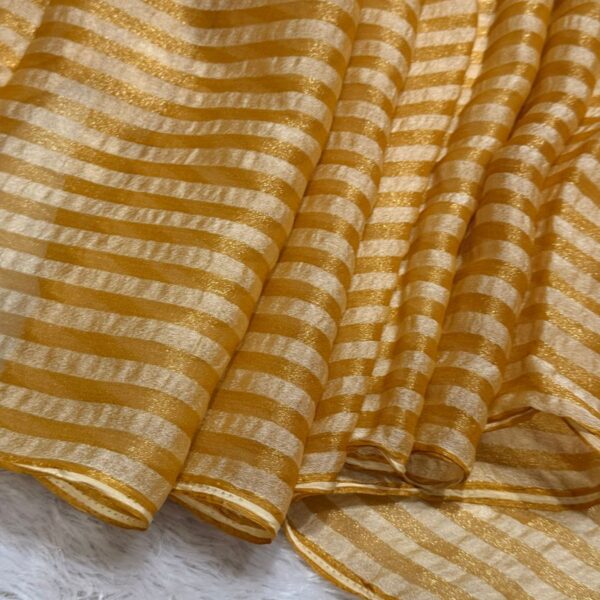 Sunlit stripes (Shimmer georgette) - Gold