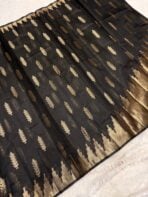 Athmika (Raw tissue silk) - Black - Image 4