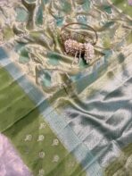 Meher (Banaras soft silk) - Pistachio green - Image 2