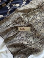 Sindhooram (Viscose Raw silk) - Navy - Image 6