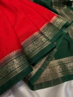 Mangala Varnam (Mysore crepe silk) - Vermilion red