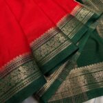Mangala Varnam (Mysore crepe silk) - Vermilion red