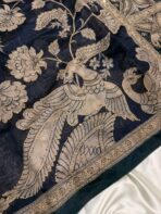 Vinmaya (Chanderi cotton) - Navy - Image 2