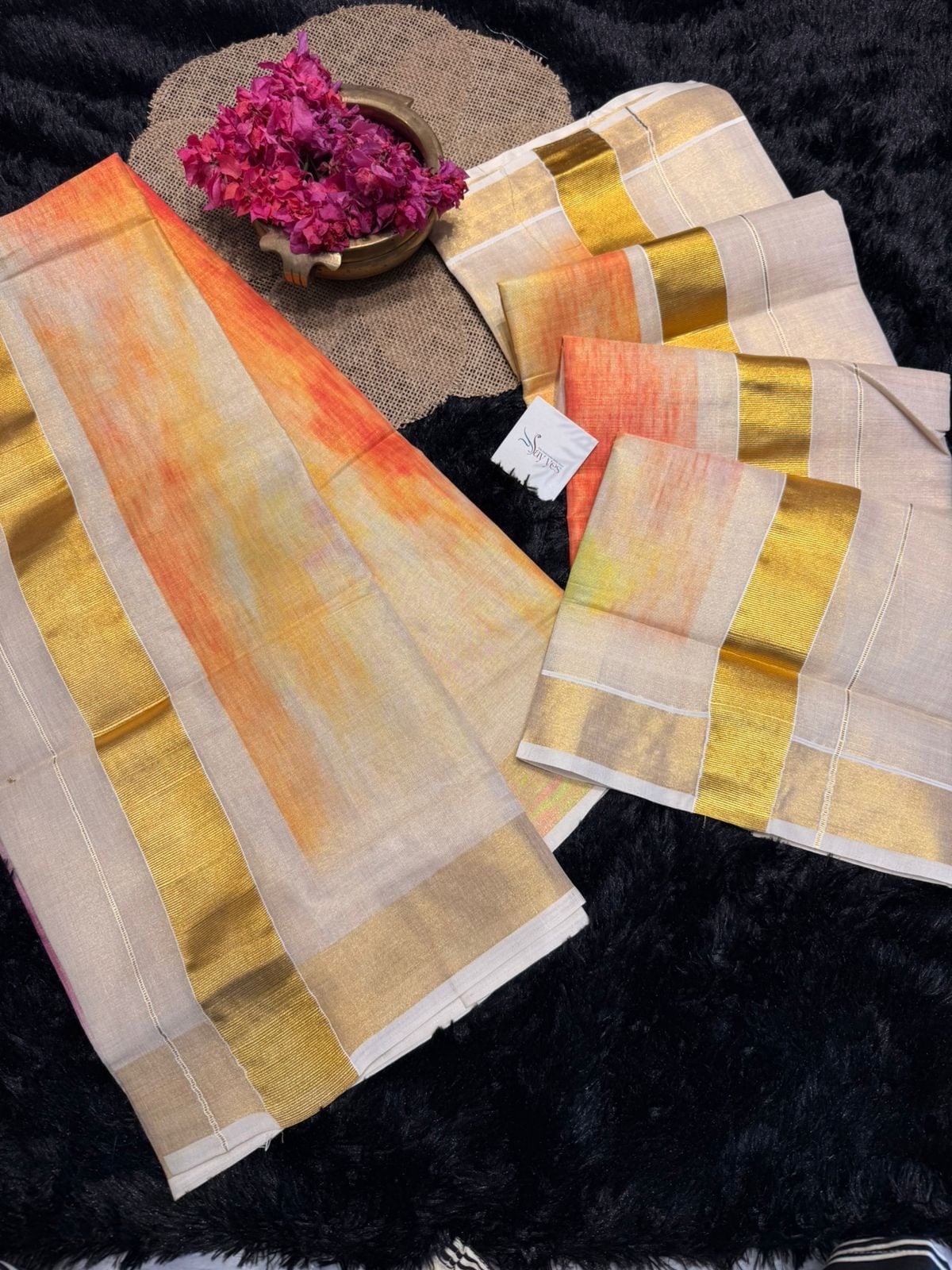 f70d673a-7a9f-420e-aa5c-cf403888d7e9 Vishu Varnam (Set mundu) - SY100 - Image 1