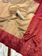 Lakshmi (Semi silk) - Gold Ivory - Image 2