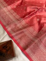 Suchitra (semi silk saree) - Tangerine - Image 2